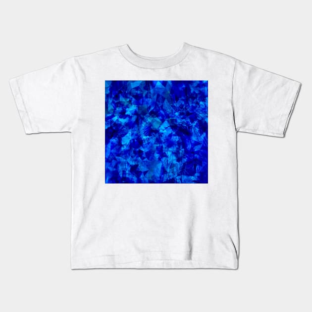 Cobalt Facets Kids T-Shirt by DANAROPER